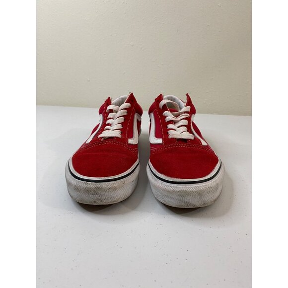 Vans Old Skool Red & White Classic Canvas Sneakers Women 6.5 Men 5 Unisex - Picture 5 of 11